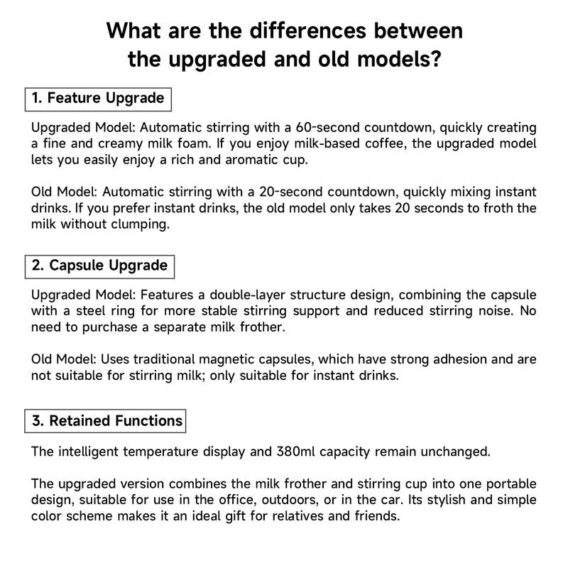 Intelligent Coffee Cup with Lid, 1/3 Counts Automatic Stirring Cup with Temperature Display, USB Rechargeable Stirring Cup for Coffee, Tea, Hot Chocolate, Gift